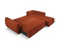 Coltar extensibil dreapta 4 locuri, Kaelle, Micadoni Home, BL, 252x165x87 cm, poliester chenille, caramiziu