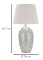 Lampa de masa Wave, Mauro Ferretti, 1x E27, 40W, 35x65 cm, polirasina/fier/textil, auriu/alb