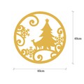 Decoratiune de luminoasa XMASGOLD-027, Tanelorn, 60x60 cm, metal, auriu