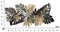 Decoratiune de perete 3D Antique Leaf, Mauro Ferretti, 133x67 cm, fier