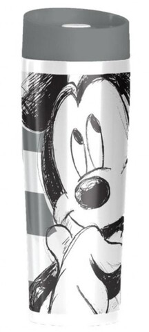 Cana termos Mickey Mouse, Disney, 400 ml, inox, gri