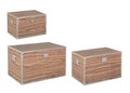 Set 3 cufere Elegance, Bizzotto, 65.5 x 40.5 x H38.5 cm, MDF, maro