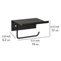 Suport pentru hartie igienica Desulo, Wenko, 14x6.2x12 cm, metal, negru