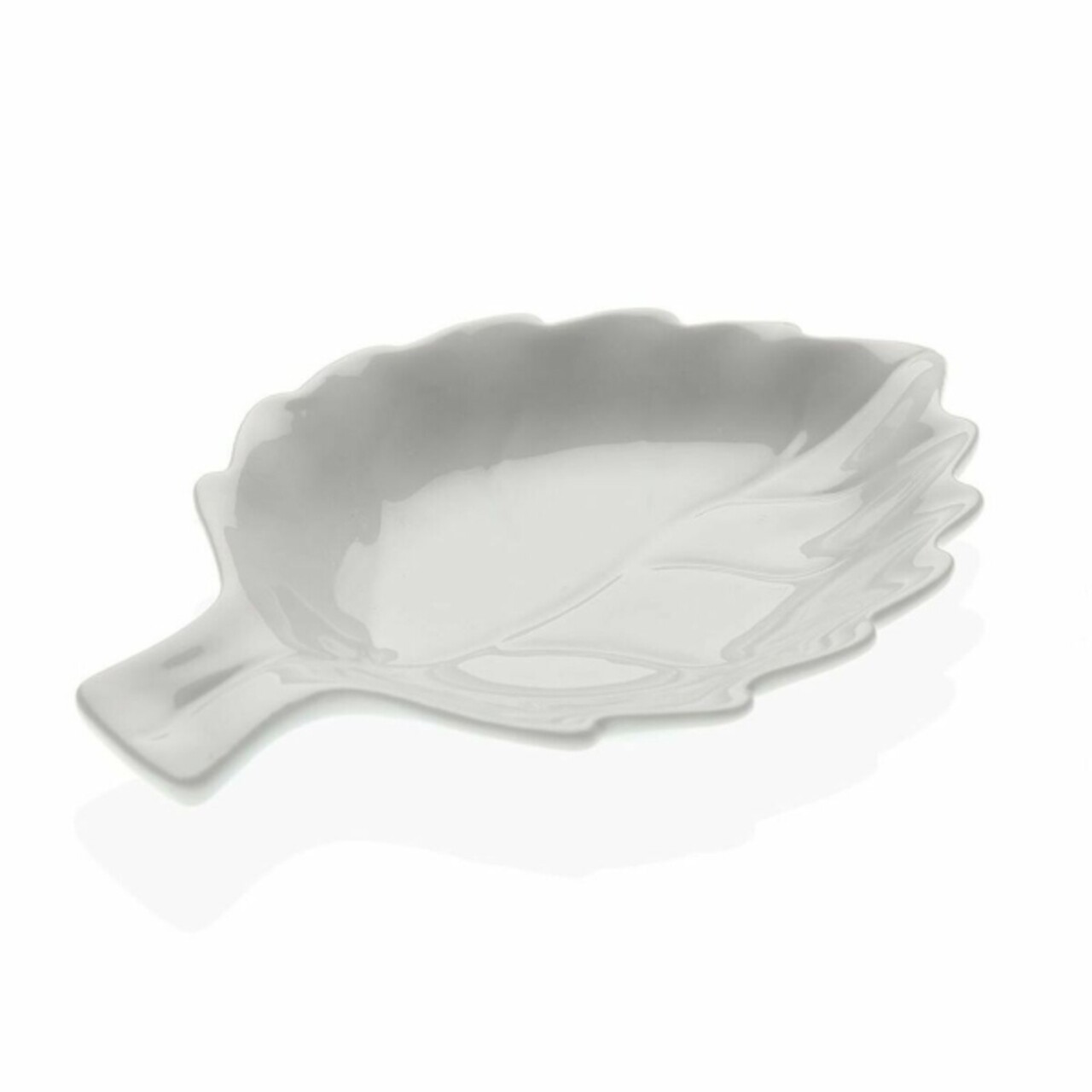 Platou pentru gustari / aperitive Leaf, Versa, 16 x 11 x 2.6 cm, portelan