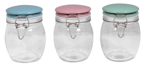 Set 3 borcane, Sabichi Clip Jar, 700 ml, sticla