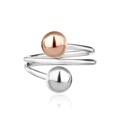 Inel universal, Emily Westwood, Silver / Rose Gold Jaelynn, inox, argintiu/auriu