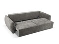 Canapea extensibila 3 locuri, Kaelle, Micadoni Home, BL, 244x97x91 cm, poliester chenille, gri