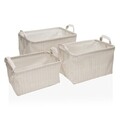 Set 3 cosuri pentru depozitare Eris, Versa, 35 x 25 x 22 cm, poliester