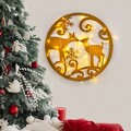 Decoratiune luminoasa XMASGOLD-029, Tanelorn, 60x60 cm, metal, auriu