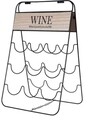 Suport pentru 9 sticle de vin Wine, 30x26x49 cm, metal, negru