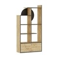 Biblioteca Half, Decortie, 85x30x164 cm, PAL melaminat, antracit/oak