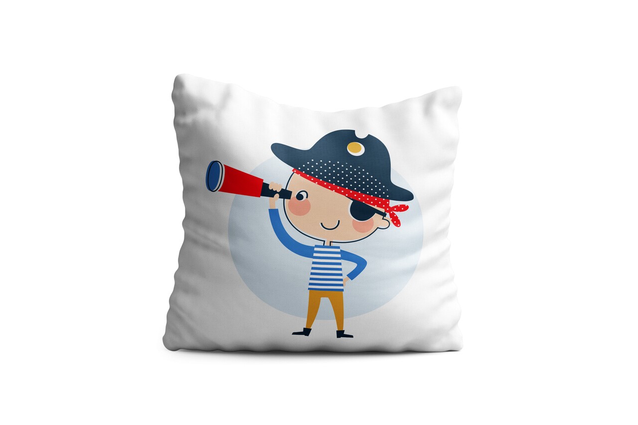 Perna decorativa Pirate, Oyo Kids, 43x43 cm, poliester, multicolor