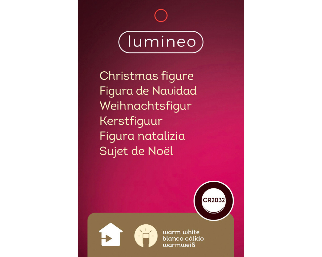 Decoratiune luminoasa Gnome, Lumineo, 11x18x55 cm, poliester, rosu