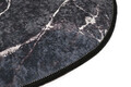 Covoras de baie, Chilai, Marble DJT, 80x120 cm, Catifea, Negru / Bleumarin / Alb