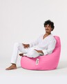 Fotoliu puf, Bean Bag, Ferndale Drop L, 80 x 80 cm, poliester impermeabil, roz