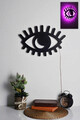 Decoratiune luminoasa LED, Evil Eye, MDF, 60 LED-uri, Roz