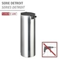 Dozator sapun lichid cu suport autoadeziv, Wenko, Detroit Turbo-Loc®, 6 x 16.5 x 8 cm, inox