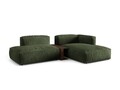 Coltar modular dreapta 2 locuri, Martina-120, Micadoni Home, 285x176x75 cm, catifea, verde