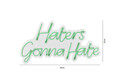 Decoratiune luminoasa LED, Haters Gonna Hate, Benzi flexibile de neon, DC 12 V, Verde