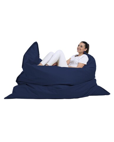 Fotoliu puf, Bean Bag, Ferndale Giant, 140 x 180 cm, poliester impermeabil, albastru inchis