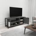 Comoda TV, Kalune Design, Bond, 120x54x30 cm, Antracit / Negru