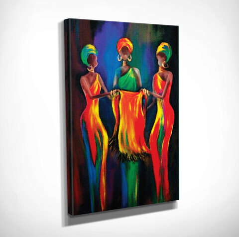 Tablou decorativ, DC360, Canvas, Lemn, Multicolor