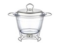 Chafing dish / Vas termorezistent cu incalzitor Helios, Ambition, 4 L, sticla