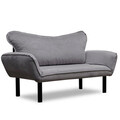 Canapea extensibilă cu 2 locuri, Futon, 859FTN1229, Metal, Gri