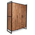 Dulap pentru haine Athena, Violet, 135x50x180 cm, natural/negru