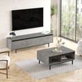 Mobilier living, Locelso, LV33, pal melaminat, gri/negru