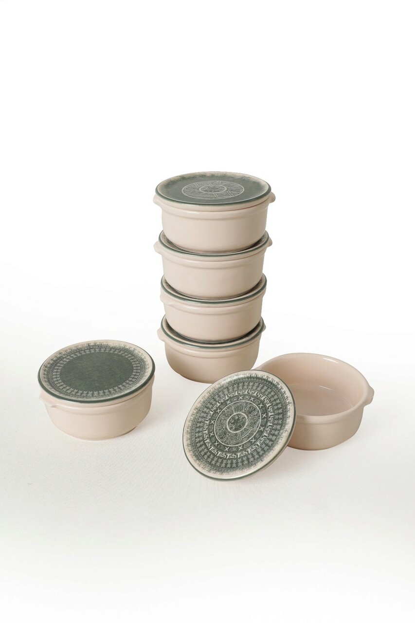 Set recipiente depozitare, Keramika, 275KRM1871, 100% CERAMICA / , Nu absorbi apa, Crem - 2 | YEO