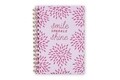 Carnet cu spirala, Smile Sparkle Shine, Tri-Coastal Design, 18 x 21.5 cm, roz/auriu