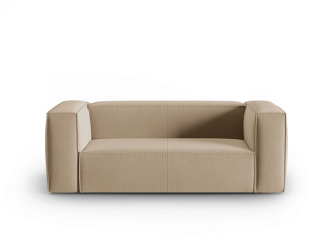 Canapea 2 locuri, Mackay, Cosmopolitan Design, 150x94x73 cm, catifea, bej sand