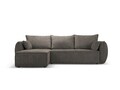 Coltar extensibil stanga 4 locuri, Kaelle, Micadoni Home, BL, 252x165x87 cm, poliester chenille, gri