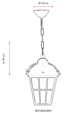 Lustra de exterior, Avonni, 685AVN1217, Plastic ABS, Negru