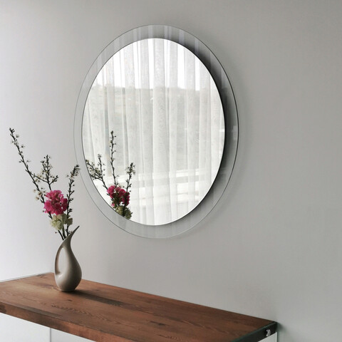 Oglinda decorativa, Neostill, Aqua A345, 65x65cm, Transparent
