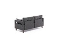 Canapea fixa Comfort, Balcab Home, 2 locuri, 175x80x80 cm, lemn, antracit