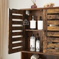 Dulap pentru baie / cabinet de perete Vasagle, 60x20x70 cm, max. 20 kg, PAL, maro rustic