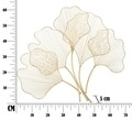 Decoratiune de perete Glam Leaf, Mauro Ferretti, 69x5x62 cm, fier