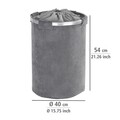 Cos pentru rufe, Wenko, Cordoba, 68 L, poliester/aluminiu, gri