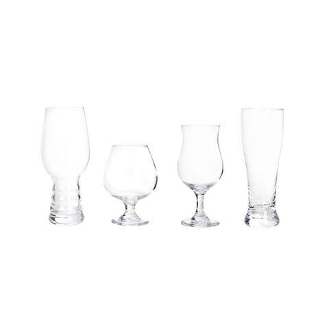 Set 4 pahare bere Zeve, Homla, 500 ml/ 385 ml/ 480 ml/ 480 ml, sticla, transparent