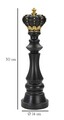 Statueta decorativa / Piesa de sah Rege, Black King, Mauro Ferretti, Ø14 x 50 cm, polirasina, auriu/negru