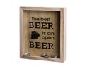 Cutie decorativa pentru dopuri de bere Beer tops, 20x4,2x25 cm, lemn