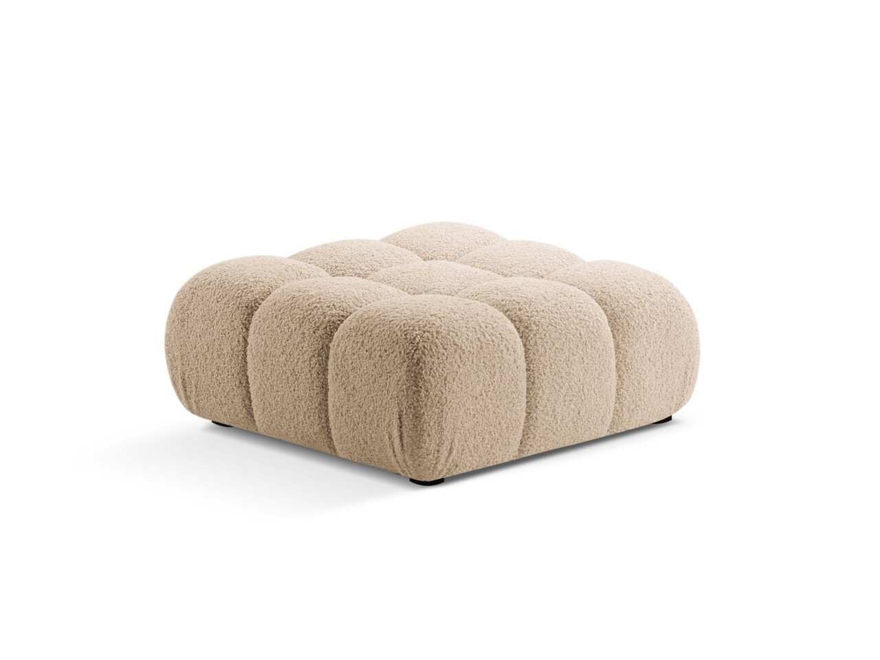 Taburet, Bellis-213, Micadoni Home, 94x94x43 cm, tesatura boucle, bej sand - 1 | YEO