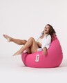 Fotoliu puf, Bean Bag, Ferndale Premium XXL, 115 x 130 cm, poliester impermeabil, roz