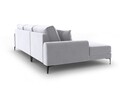 Coltar stanga, Madara, Mazzini Sofas, 5 locuri, 254x182x90 cm, catifea, argintiu