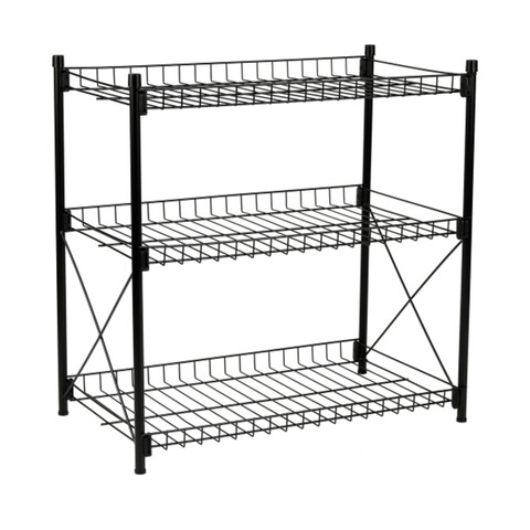 Organizator cu 3 rafturi Confortime, 52x34x55 cm, metal, negru