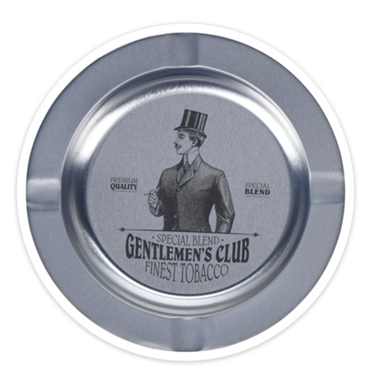 Scrumiera Gentlemen's club, Ø14 cm, metal, argintiu