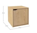 Raft modular Composite Cube W-Door, Bizzotto, 35x35x35 cm, PAL/MDF, natural