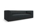 Canapea 3 locuri, Ruby, Micadoni Home, BL, 232x93x69 cm, velur, negru